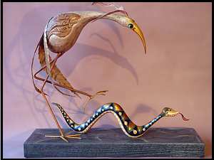 Crane and Snake